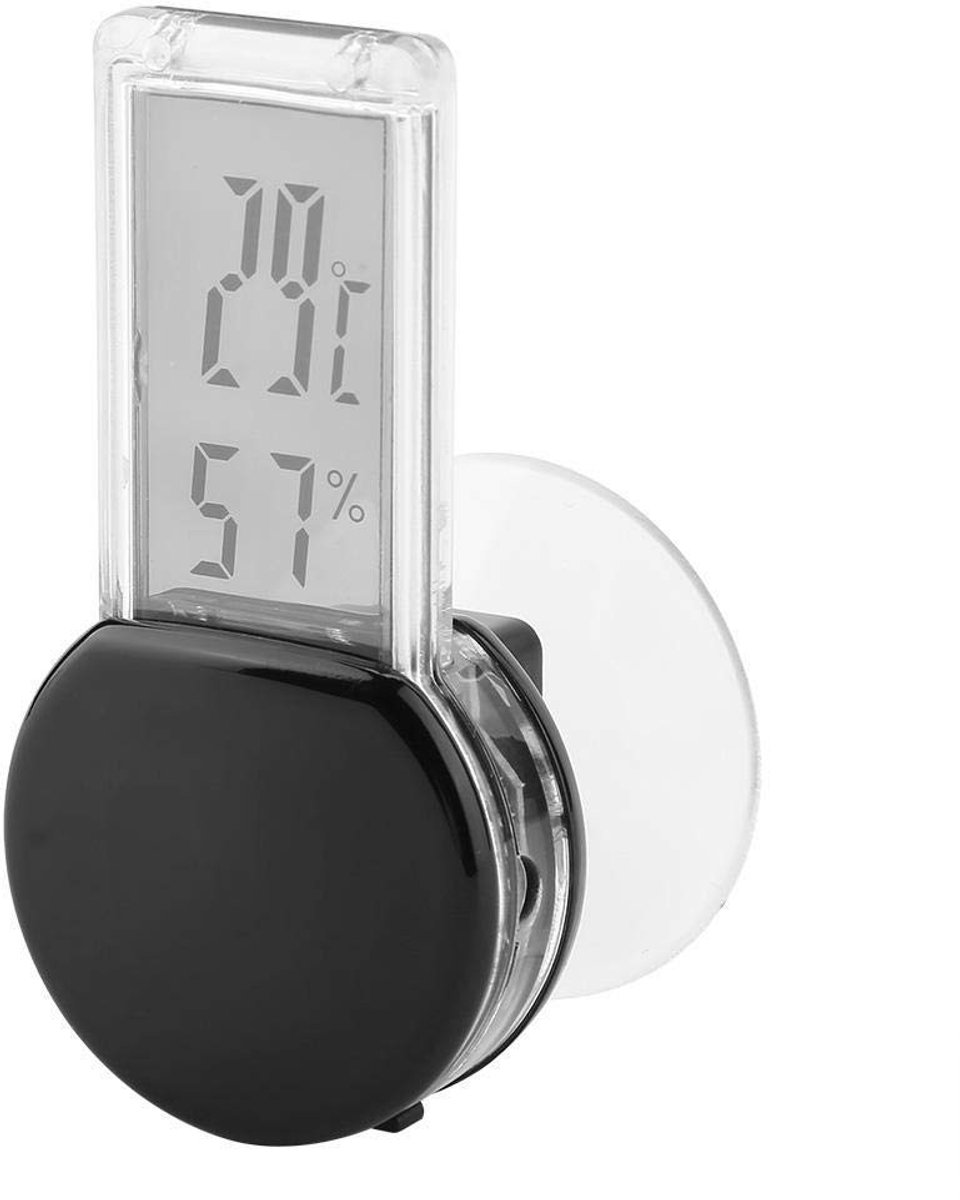 Allecto - Digitale Thermometer - Hygrometer voor Reptielen - Batterijgevoed - Zwart - Voor Terrarium - Ideaal voor Huisdieren