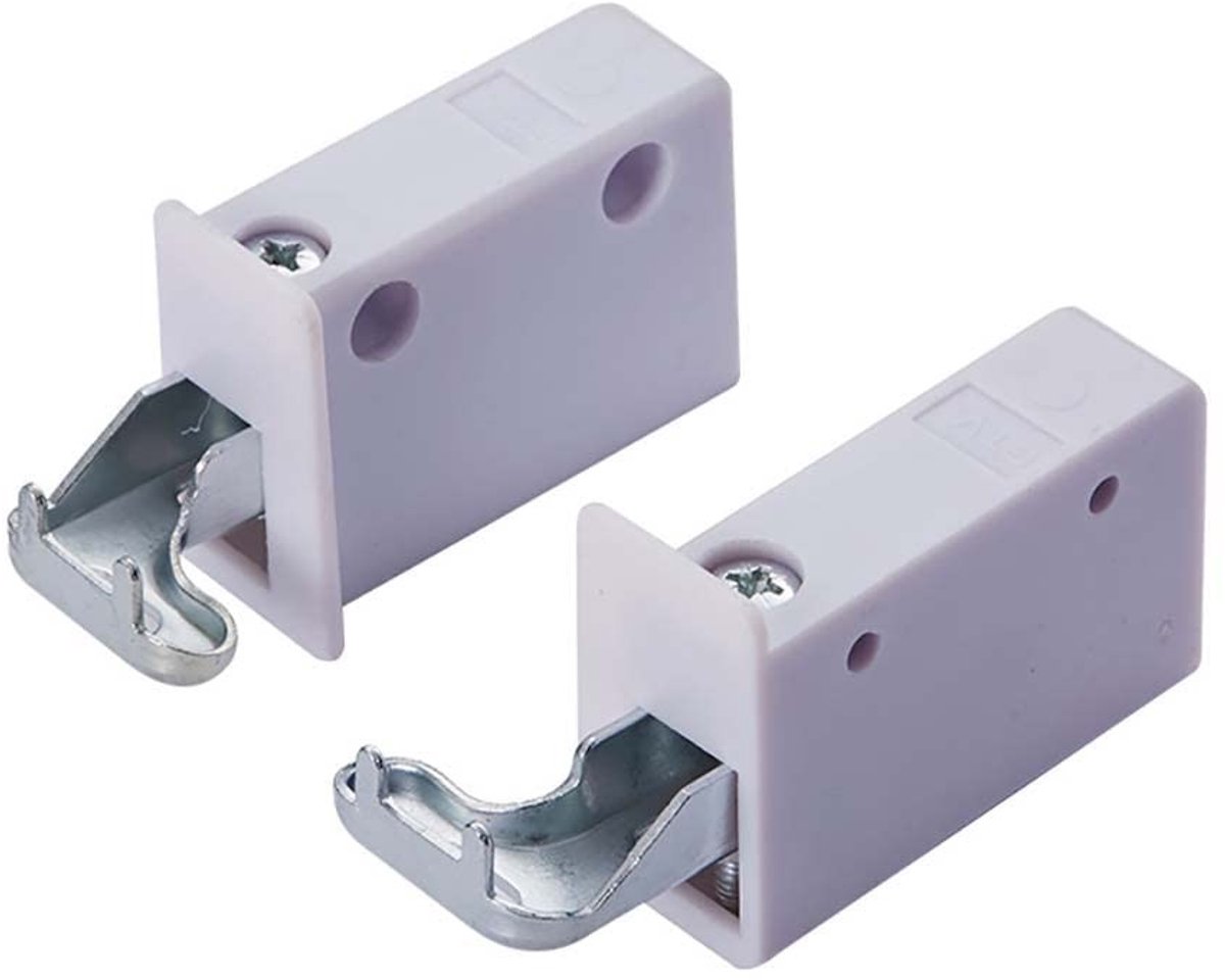Allecto - Set van 4 Verstelbare Wandkast Hangers - Max. 75 kg - Wit Plastic