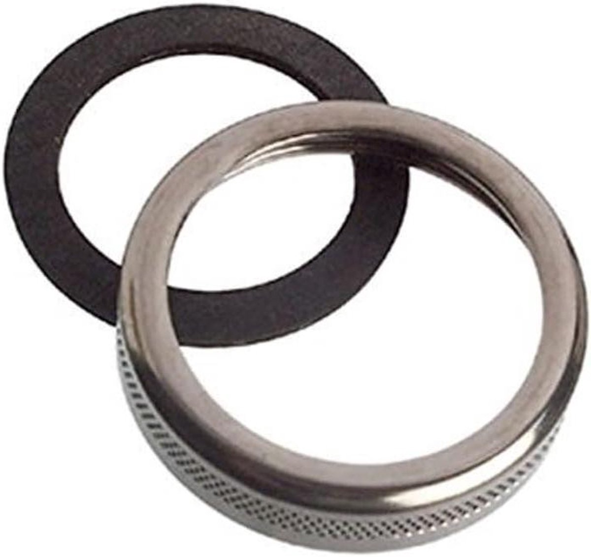 Wartelmoer - Afdichtmoer - Geursluiting - Met afdichting - 1 1/4 inch - Chroom