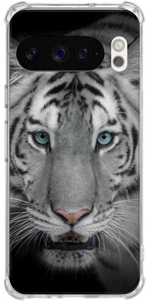 Google Pixel 10 TPU Hoesje Tijger Design Schokbestendig Transparante Zijkanten