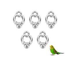 Allecto - 5Pcs Parrot Leg Ring - Papegaai Voetkettingen - Activiteit en Training - Geschikt voor Vogels - Ondersteunt Beweging - Ideaal voor Papega...