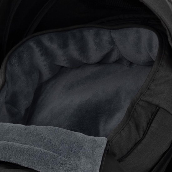 Baby Voetenzak - Universele Topper - Warm en Comfortabel - Capuchon Model - 90 x 45 cm - Zwart — afbeelding 2