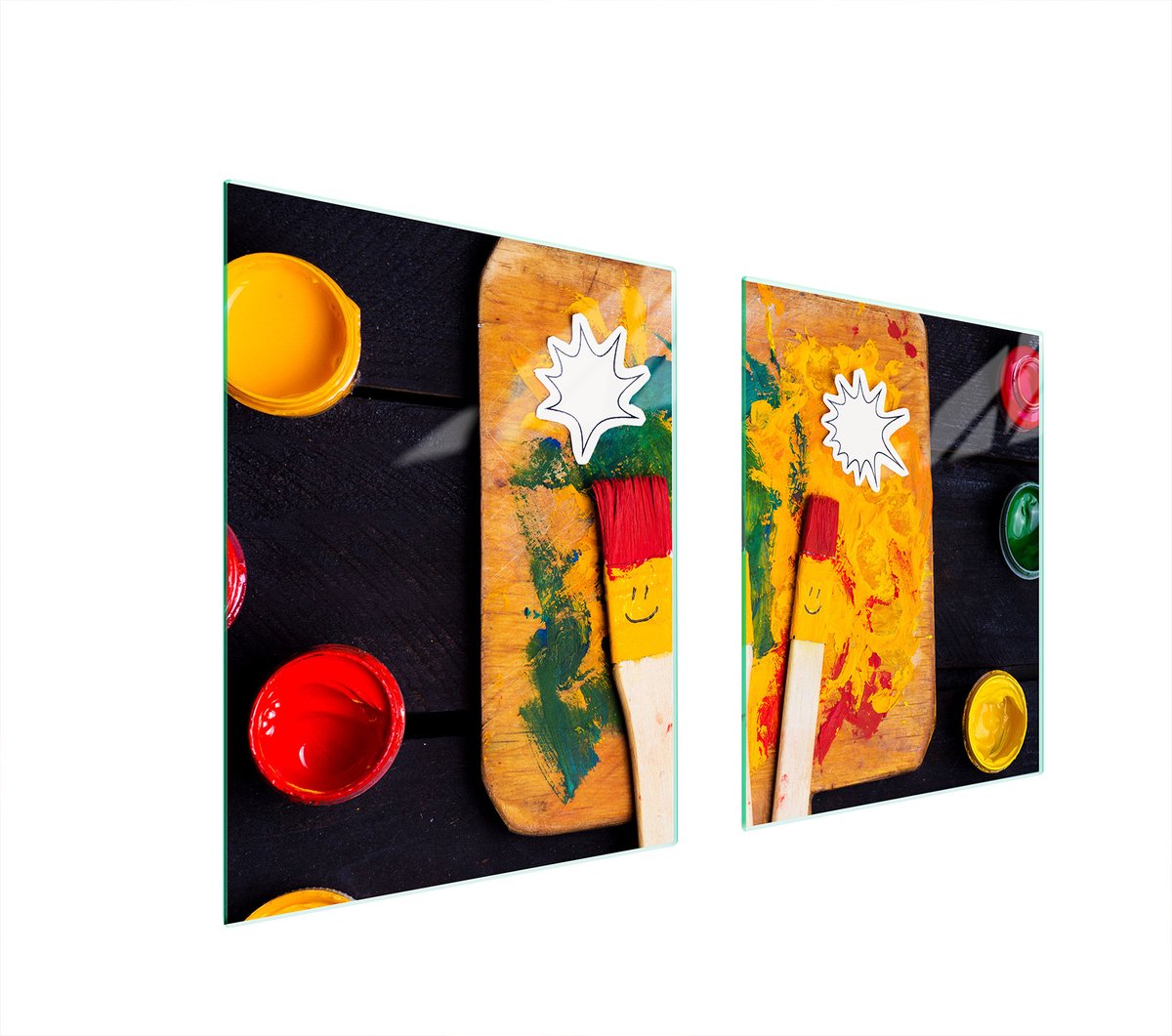 TMK ArtDeko - Glazen Beschermplaat - 85x52 cm - Veelzijdig - Veelkleurig