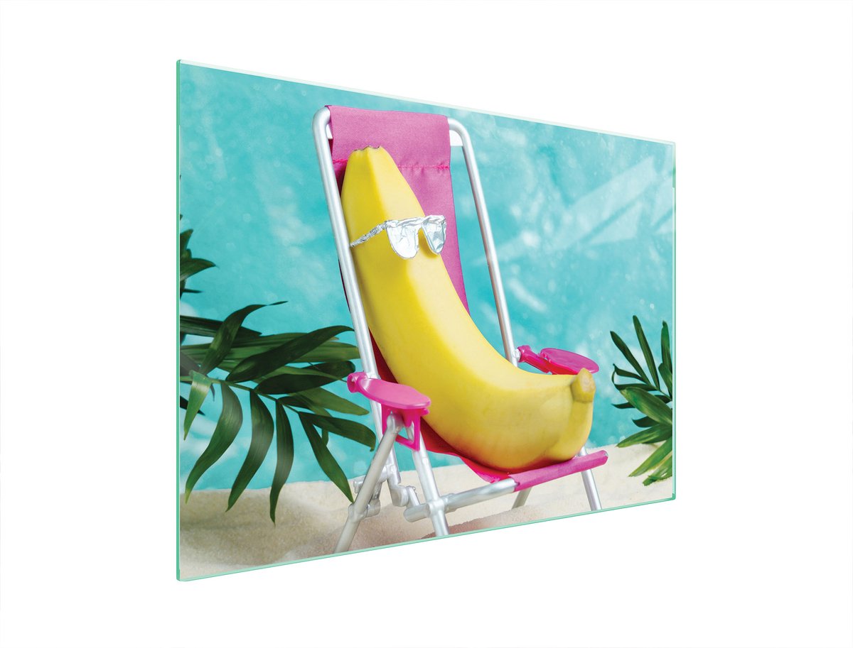 TMK ArtDeko - Keuken Achterwand - Banaan - 70x52 cm - Gehard Glas