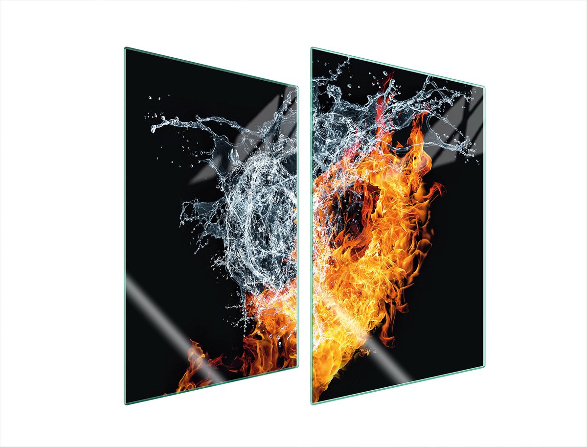 TMK ArtDeko - Beschermplaat Glas - 2x35x52 cm - Serce
