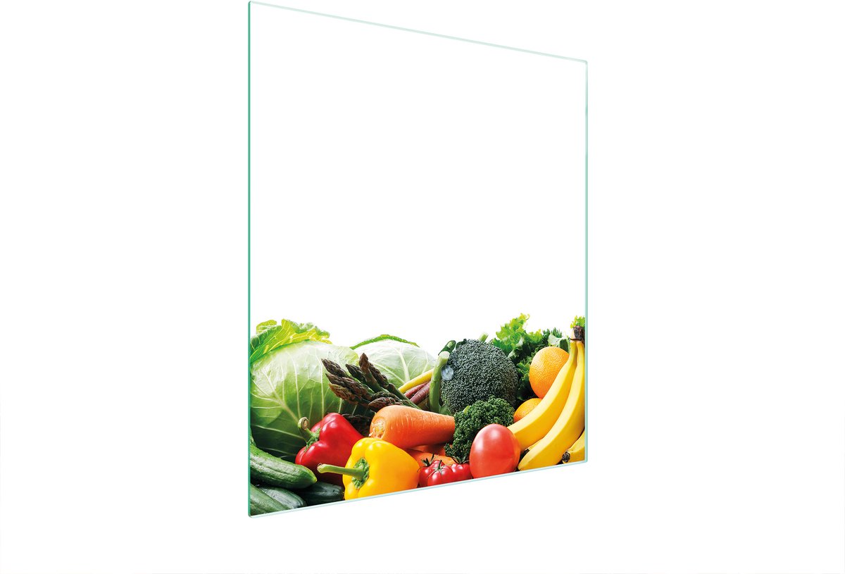 TMK ArtDeko - Snijplank - 45x52 cm - Warme kleuren - Hartglas