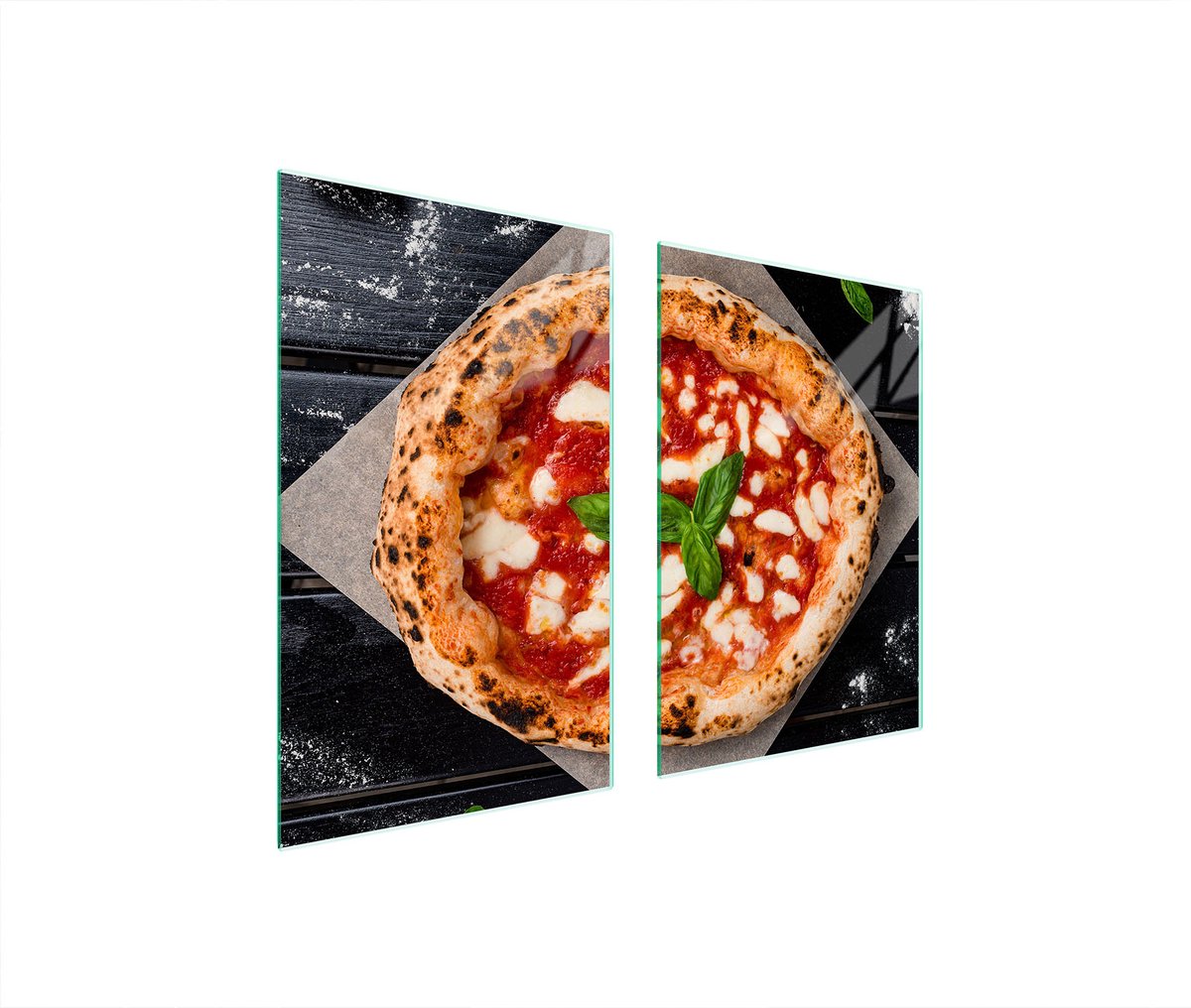 TMK ArtDeko - Snijplank - Glas - Pizza Design - 65x52 cm