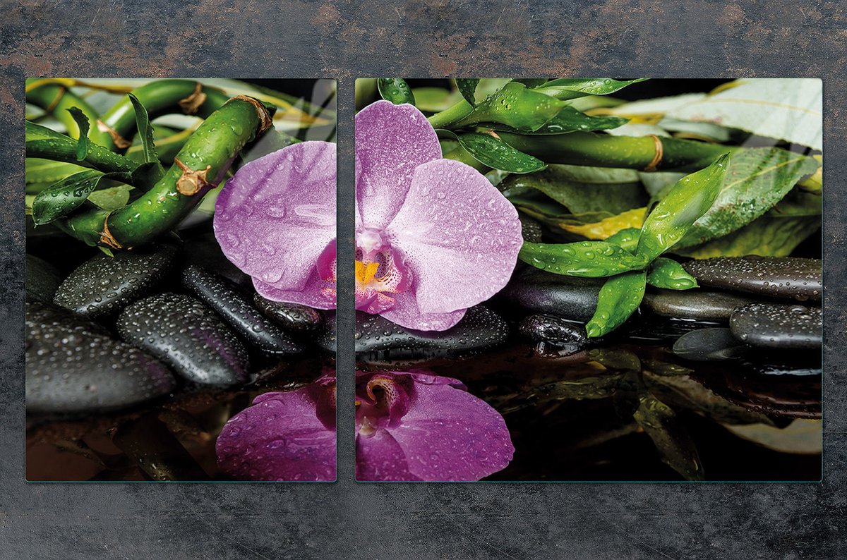 TMK ArtDeko Orchidea - Snijplank - 100x52 cm - Glas - Hittebestendig