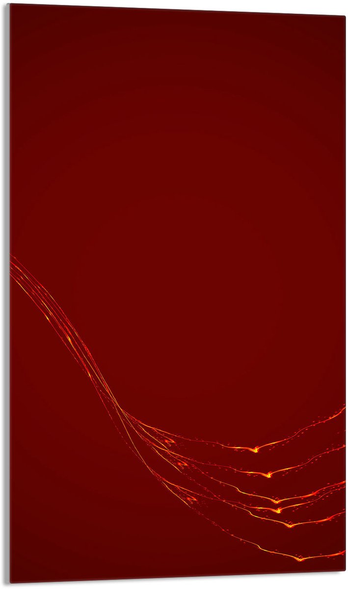 TMK ArtDeko Serie - Snijplank - 30x52 cm - Rood - Gehard Glas