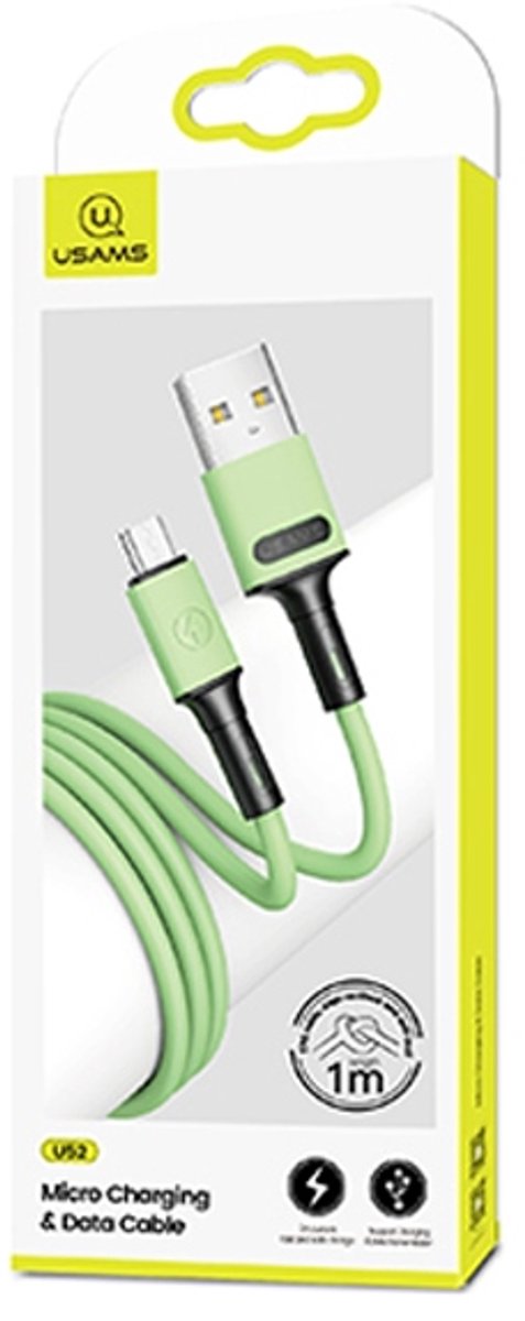 USAMS U52 Serie - MicroUSB Kabel - Snel Laden - 1m - Groene
