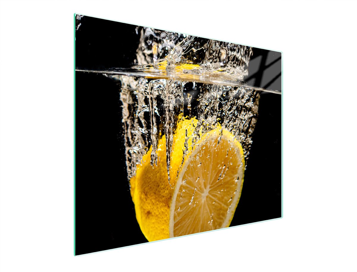 TMK ArtDeko - Glazen Snijplank - 52x30 cm - Citroen Design - Veelkleurig