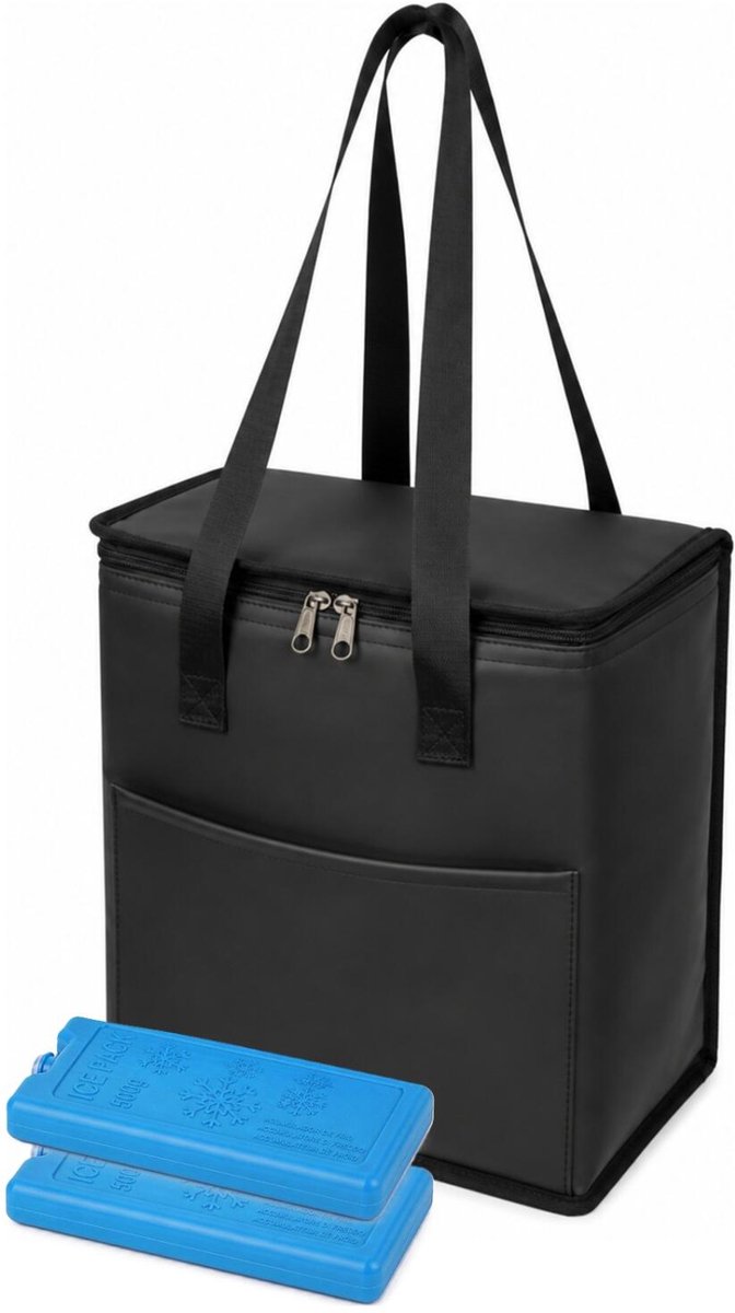 Impression Koeltas Adira - zwart - lunchpakket / drankjes - 9 liter - incl 2x koelelement