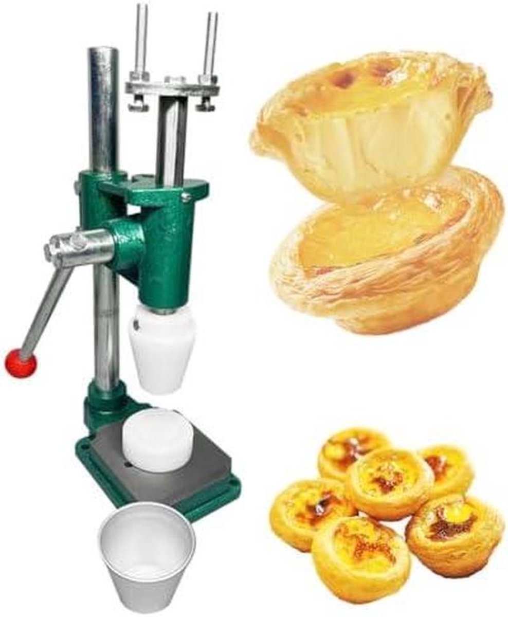 Eiertaartmachine - Taartvorm pers - Perfect bakken - Handmatig gereedschap - 74mm x 44mm - Zilver