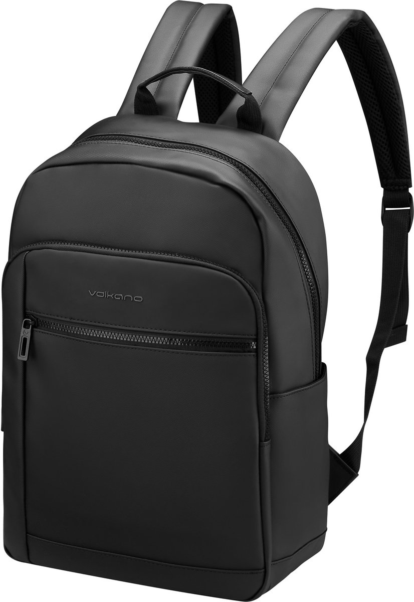 Volkano Mason Rugzak - Laptoptas 14,1 Inch - Laptoptas Dames - Laptoptas Heren - Rugtas - Waterafstotend - Zwart