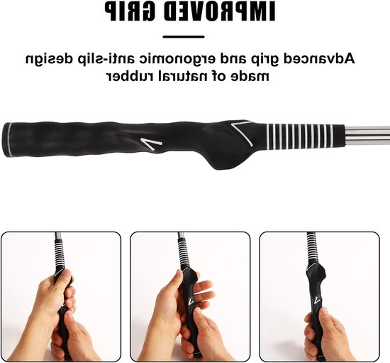 Retractable Golf Swing Training Aid - Draagbare Grip Trainer met Opbergtas voor Binnen Training, Warming Up en Chipping Oefeningen - Ideaal voor Golf Enthousiastelingen van Merkloos — afbeelding 3