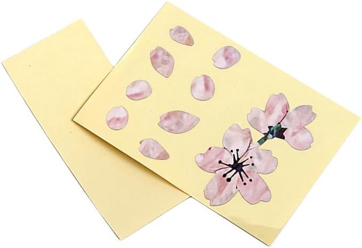 Decoratieve Ukulele Stickers met Bloemen - Zelfklevende Cherry Blossom Gitaar Decals voor een Schattige Look