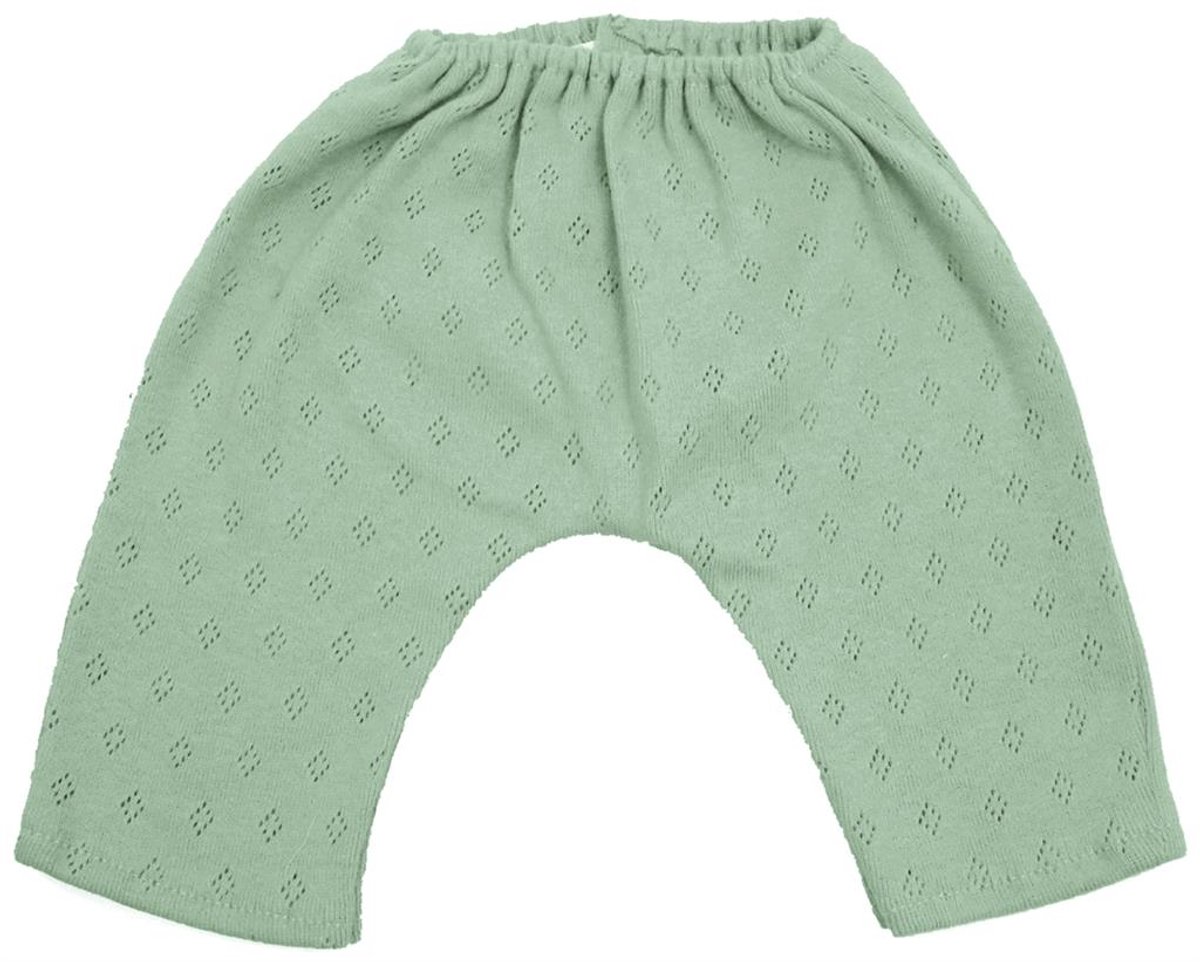 Asi poppenkleding lange katoenen broek mint - poppenoutfit.