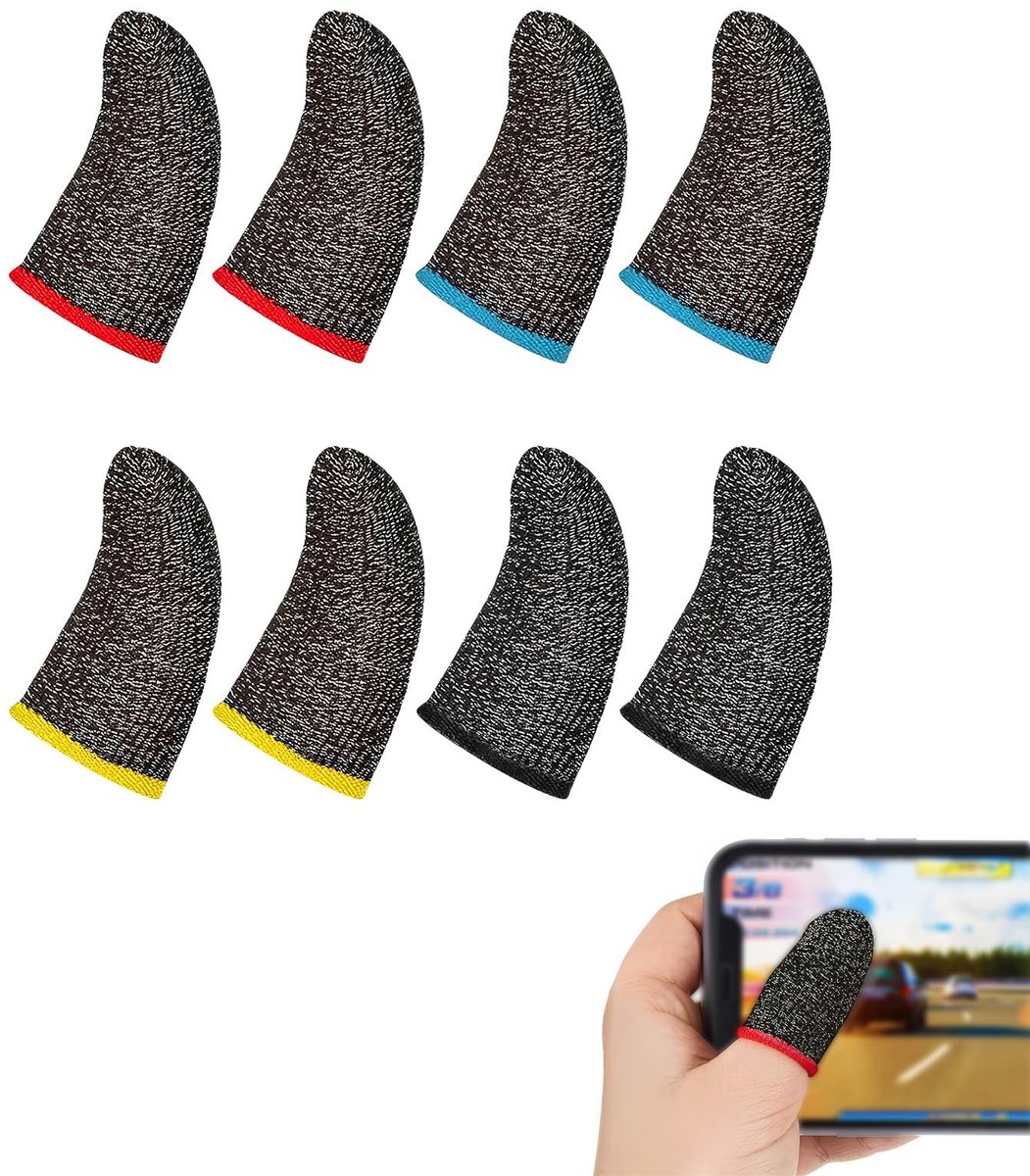 Allecto - Vingermanchetten - Gaming Accessoires - Professioneel - Multikleur - Touchscreen - Verbeter je game-ervaring - Geschikt voor smartphones