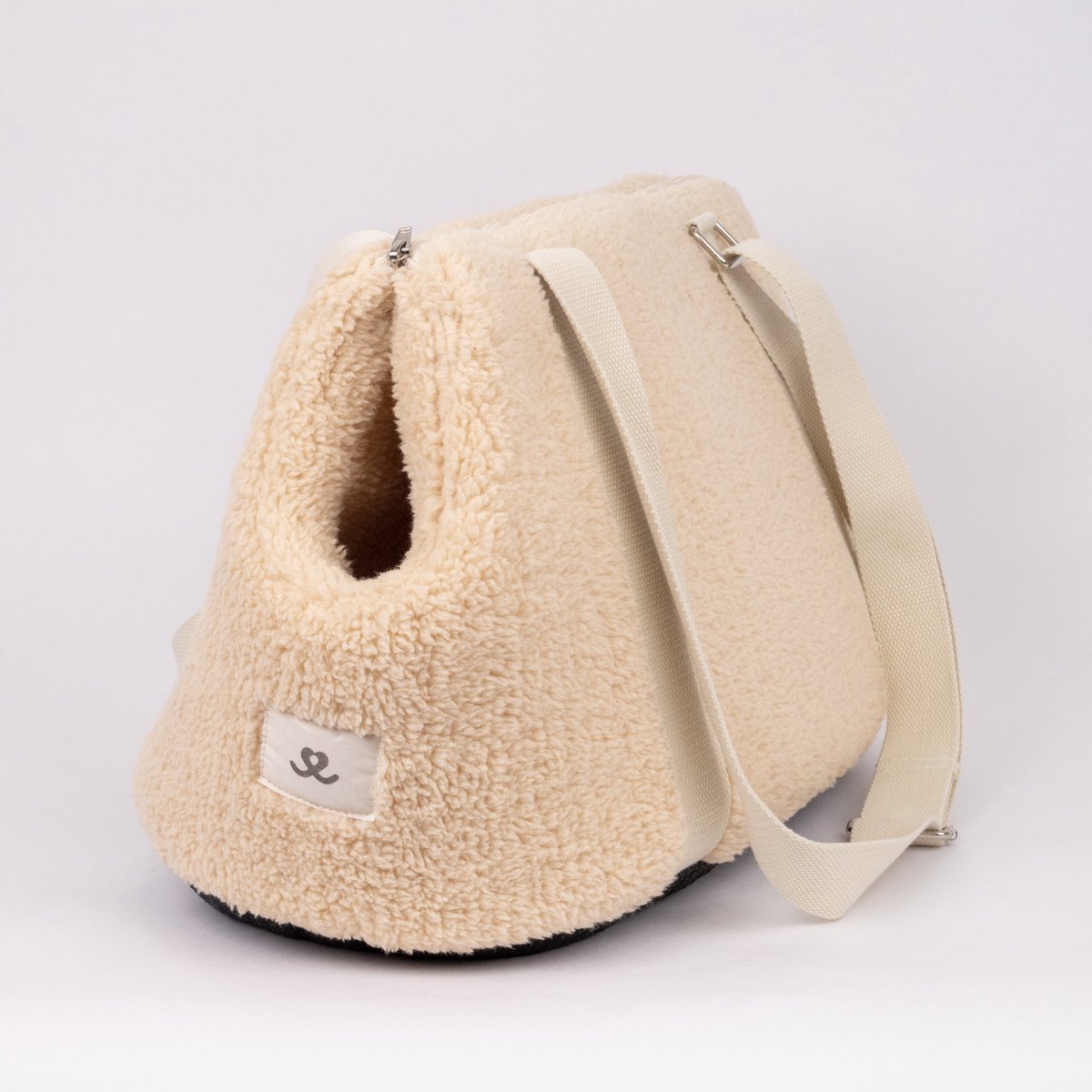 Teddy draagtas beige - Hondentas - Draagzak hond - Fluffy tas - Teddy bag - Reistas hond - Hondenmand - Teddy shopper - Trimmi