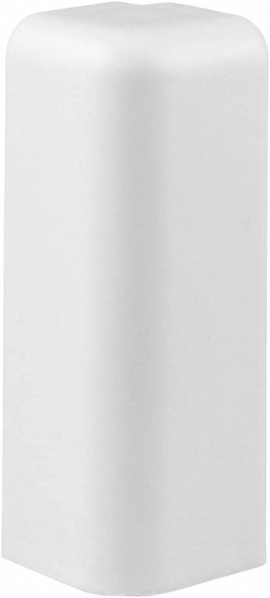 MDF Plinten Buitenhoeken - Plinten Accessoires - Afwerking Muren - Kunststof Materiaal - 15 x 58 mm - Wit