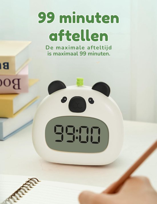 SNJY® Slaaptrainer Kinderen - Slaapwekker - Kinderwekker - Panda - Wit van Merkloos — afbeelding 3