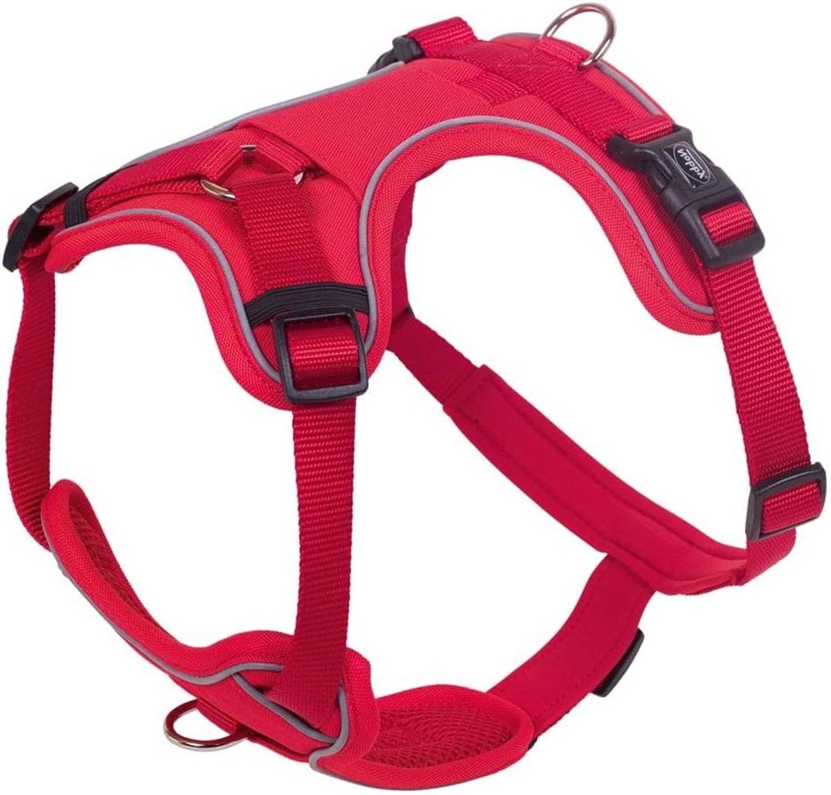 Honden Tuigje - Harnas Hond - Veilig Wandelen - Dubbele Buiksluiting - M Borst 30-45cm - Rood