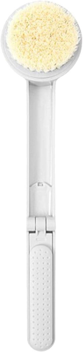 Opvouwbare Badborstel - Lange Handvat Borstel - Rug Reinigen - Zachte Borstel - 26-35.5cm - Wit