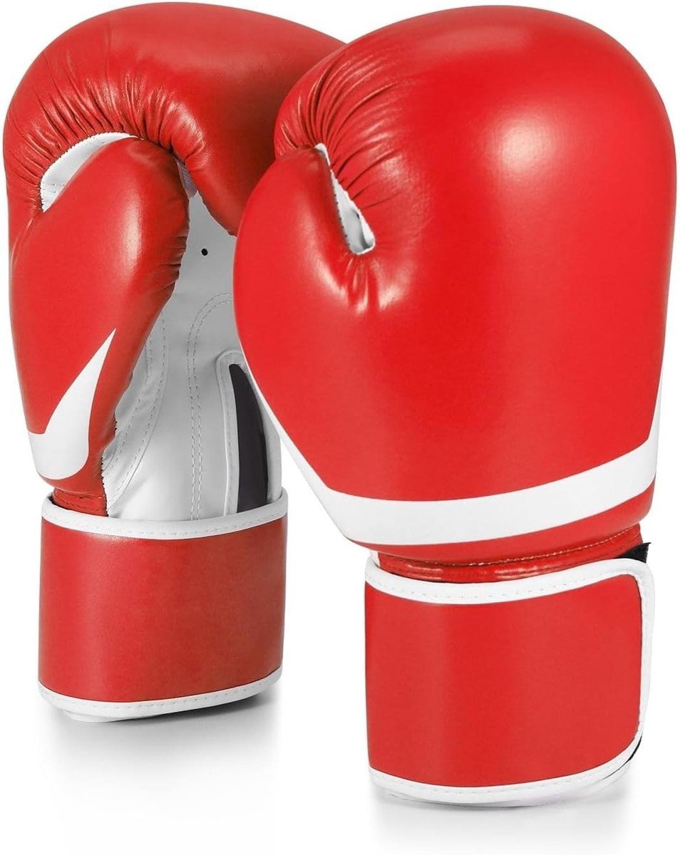 Bokshandschoenen - Trainingshandschoenen Boksen - Sport Training - Schokabsorberende Vulling - 10oz - Rood