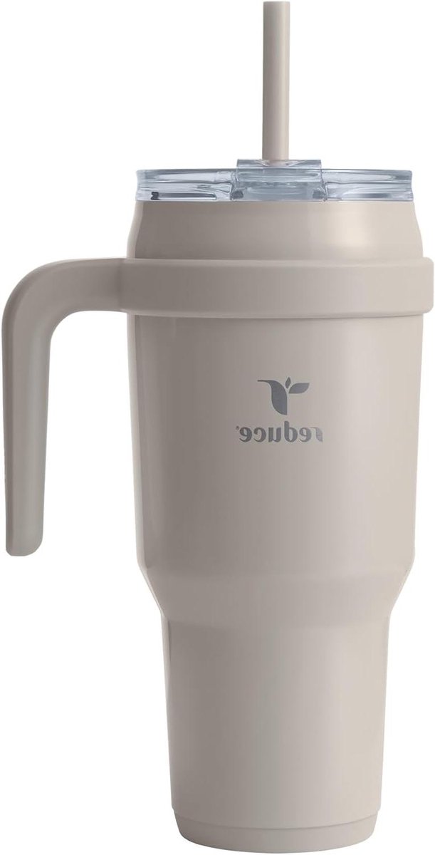 Roestvrijstalen Beker - Reismok Thermosfles - Hydratatie Onderweg - Dubbelwandige Vacuüm Isolatie - 40oz - Zand