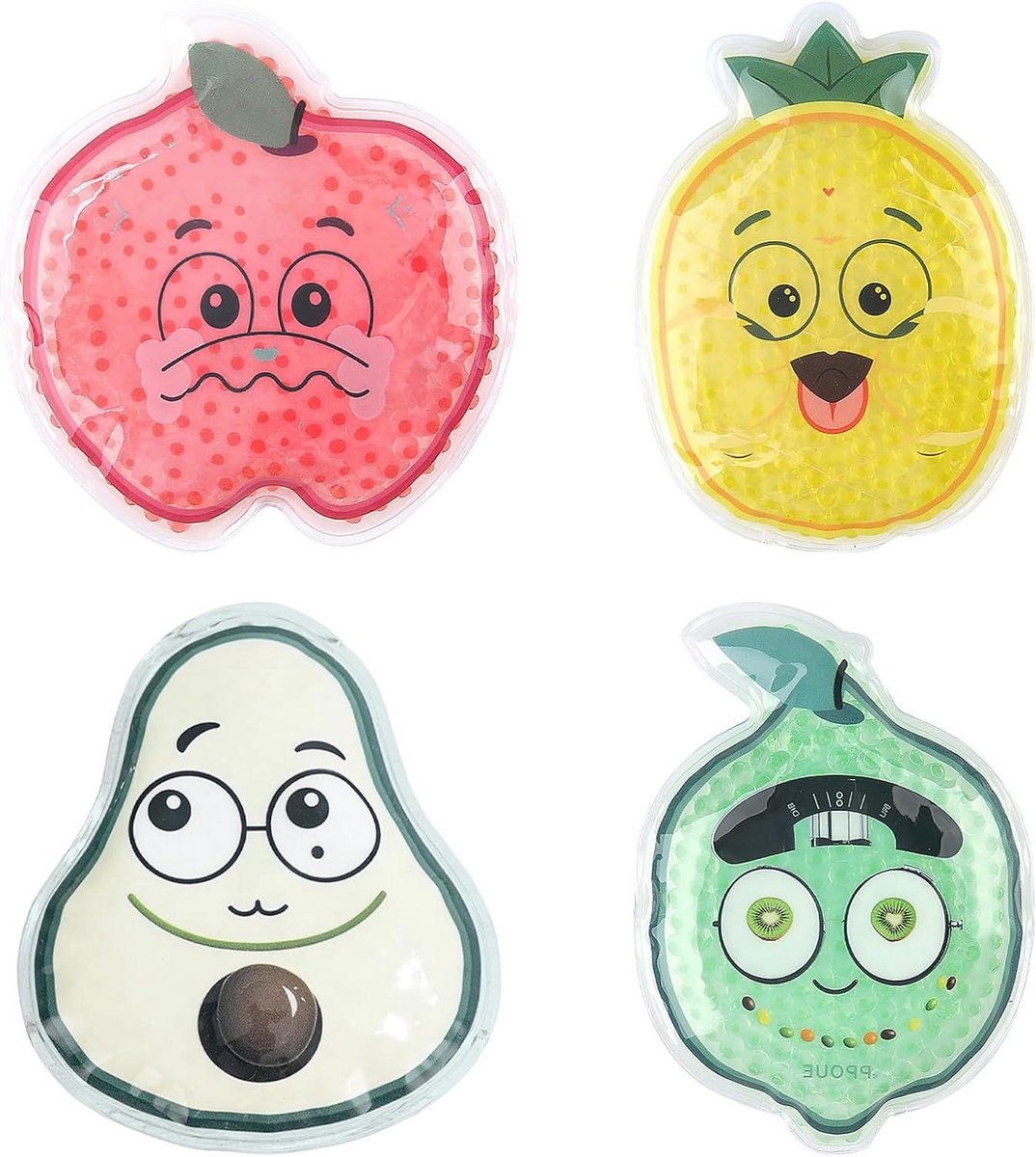 Koelpads Kinderen - Koelpack Gel - Koorts Verlichten - Cartoon Motieven - 8-12 cm - Multicolor