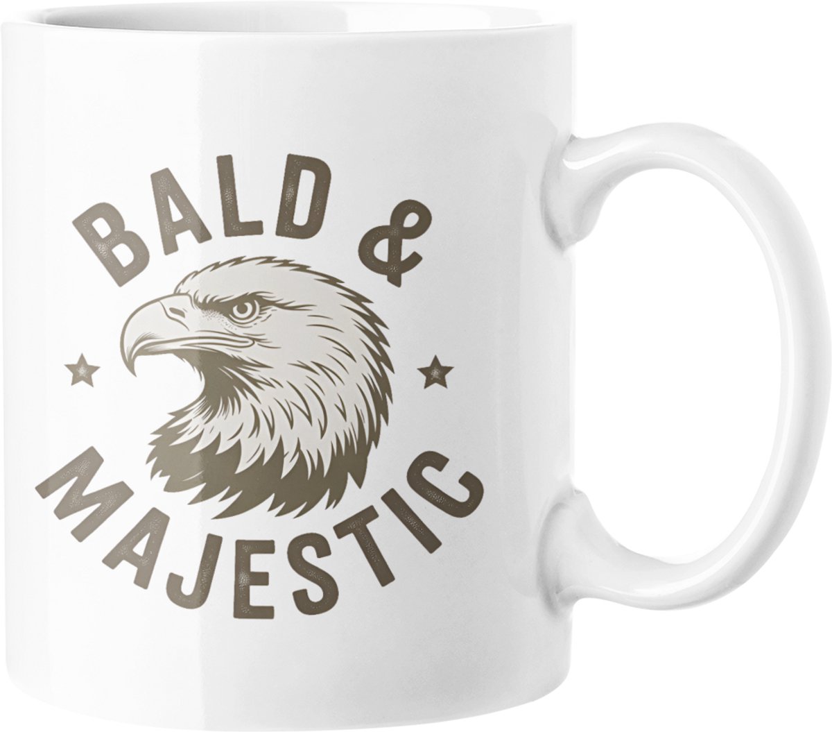 Kaal & Majestueus Adelaar Mok - Grappig Vaderdag Cadeau Pap, 330ml Keramische Koffiekop