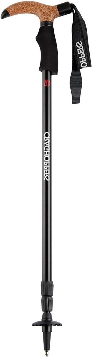 Wandelstok - Trekkingstok Steunstok - Stabiliteit Wandelen - Ergonomische T-handgreep - 66cm - 135cm - Zwart