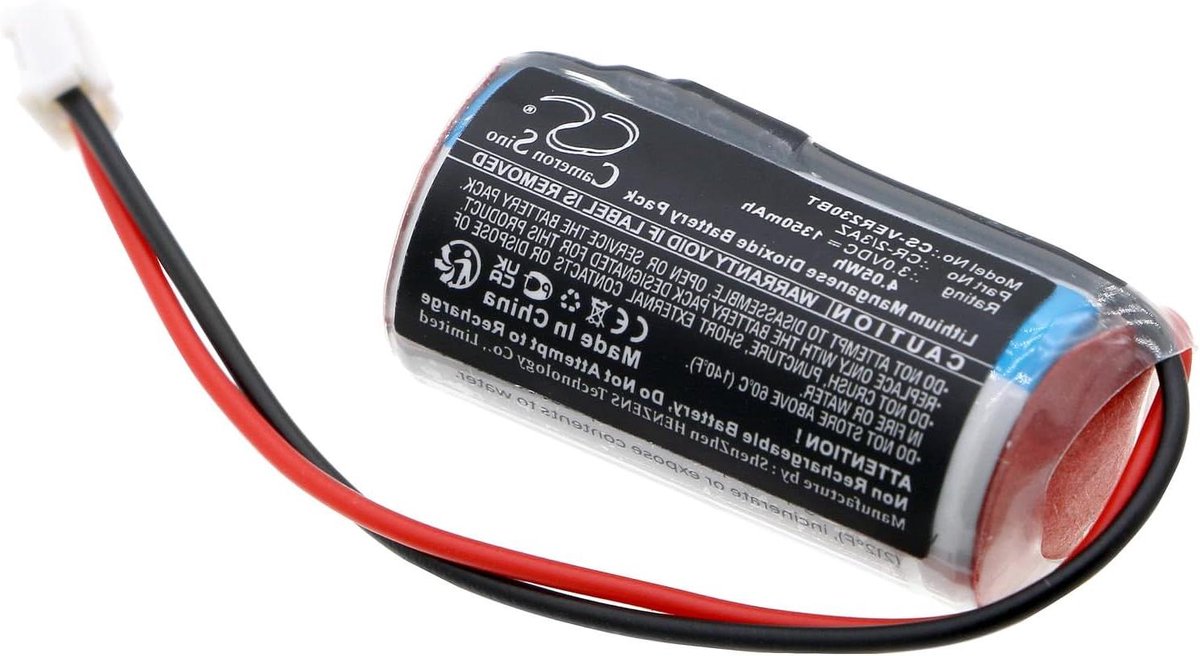 Camera Batterij - Vervangende Accu - Beveiligingsapparatuur - Specifieke Pasvorm - 3V 1350mAh - Zwart