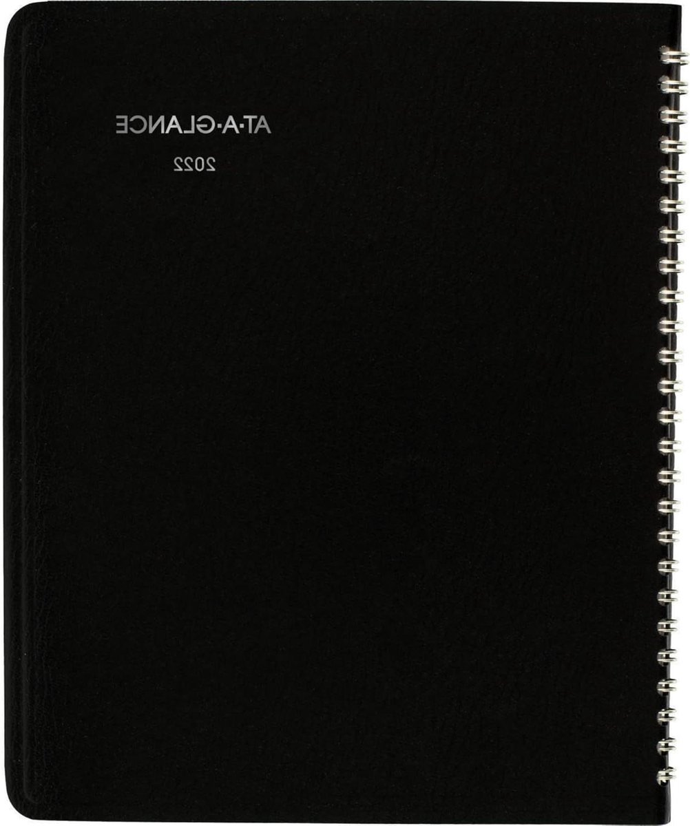 Maandplanner 2022 - Afsprakenboek Organizer - Jaarplanning Maken - Inktbloedbestendig Papier - 7 x 8-3/4 inch - Zwart