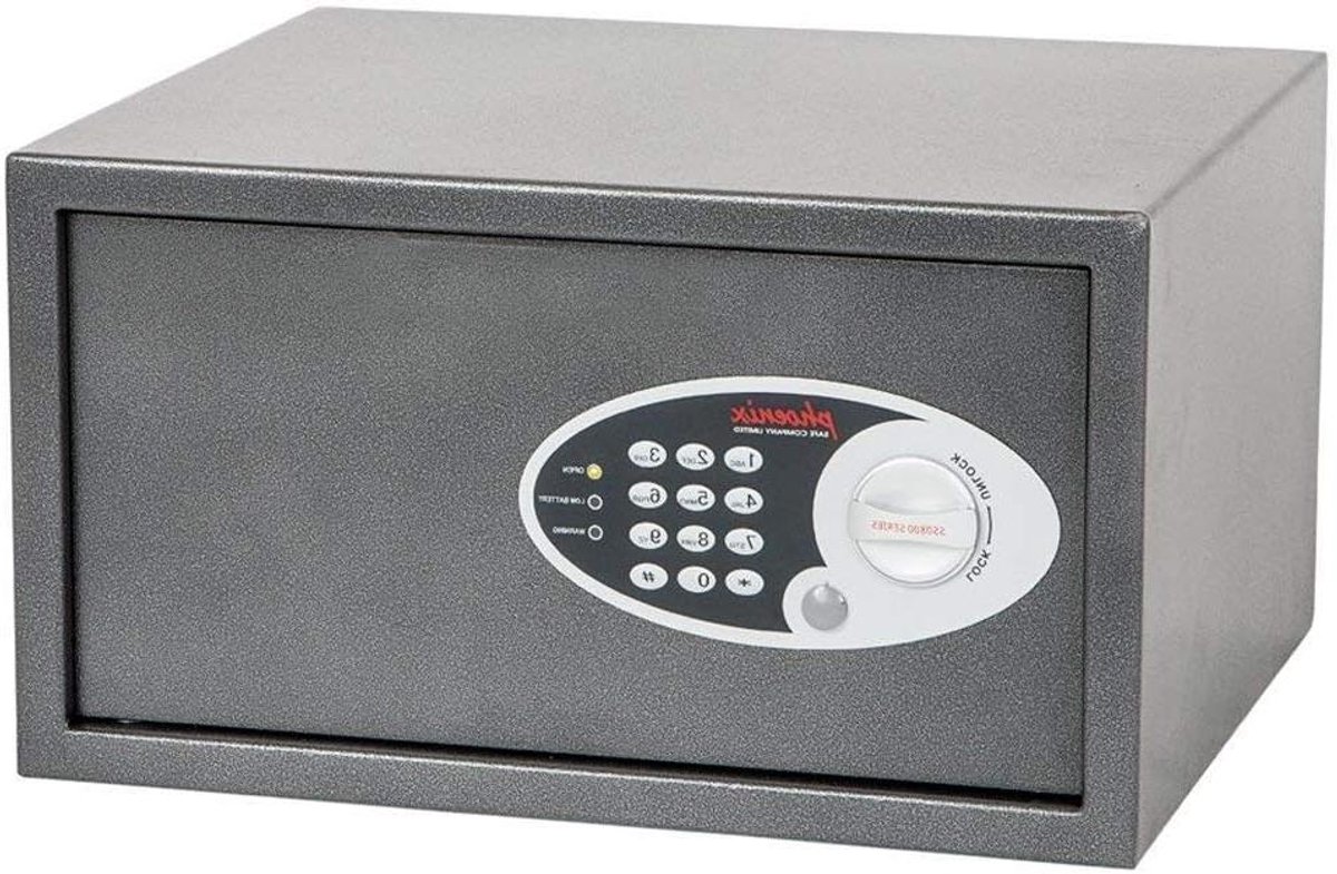 Meubelkluis - Compactkluis Kantoor - Waardevolle Spullen - Elektronisch Slot - 25x45x36.5 cm - Grafietgrijs