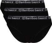 Bamboo Basics Zwarte Slips Yara - 3-pack - Maat L - Bamboe Ondergoed Dames - Bamboe Slips Dames