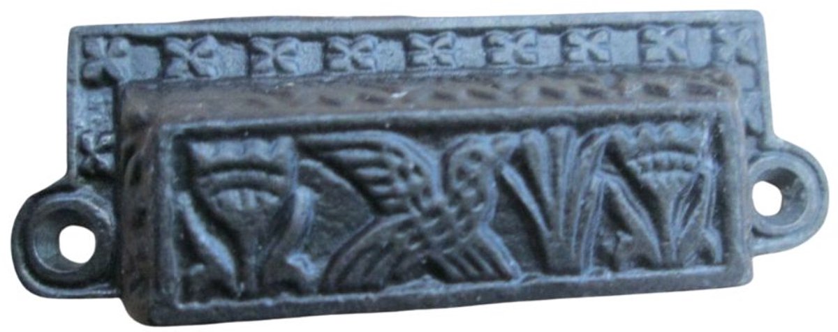 Square Birds Cup Pull Handle Antique Iron