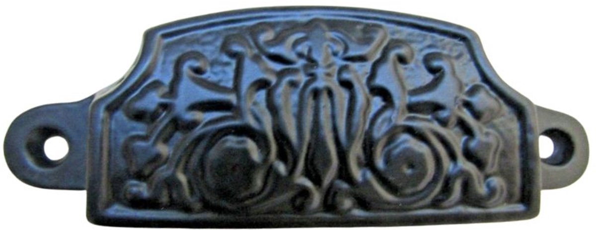 Decorative Cup Pull Handle Black Antique