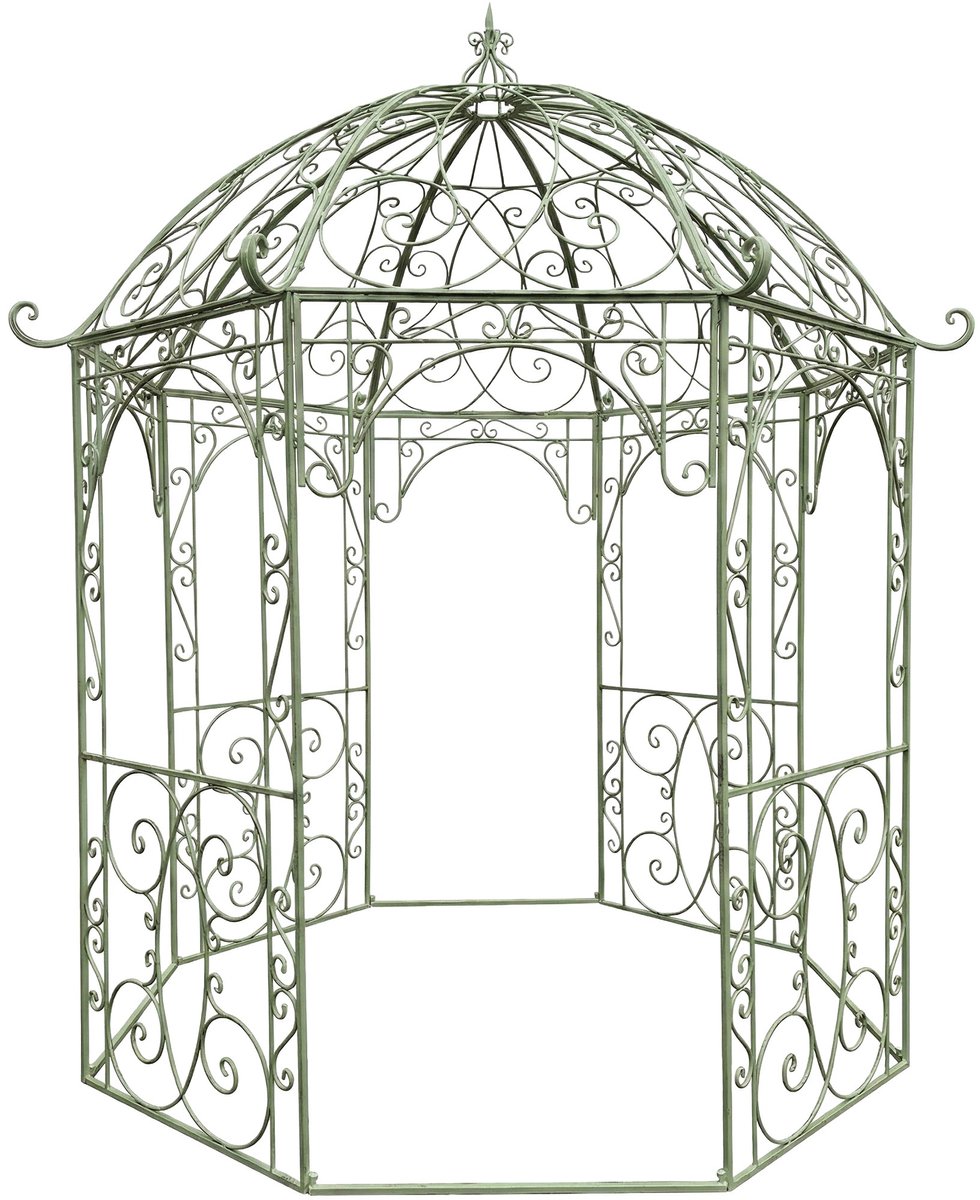 CLP Leila Tuinpaviljoen - Rozenpaviljoen Jugendstil - Klimrek voor Rozen & Planten - antiek/groen