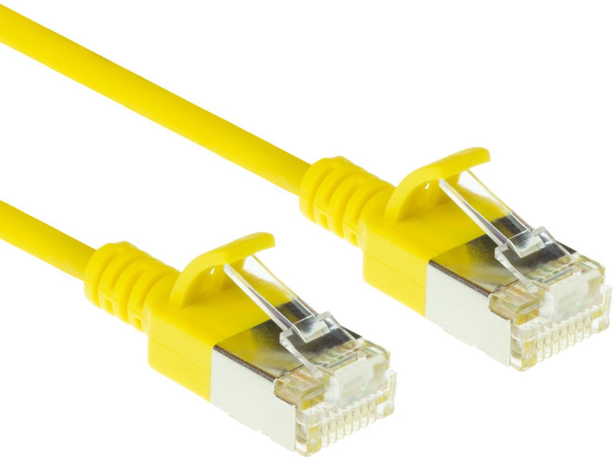FTP CAT6A Slimline 10 Gigabit Netwerkkabel - CU - 5 meter - Geel