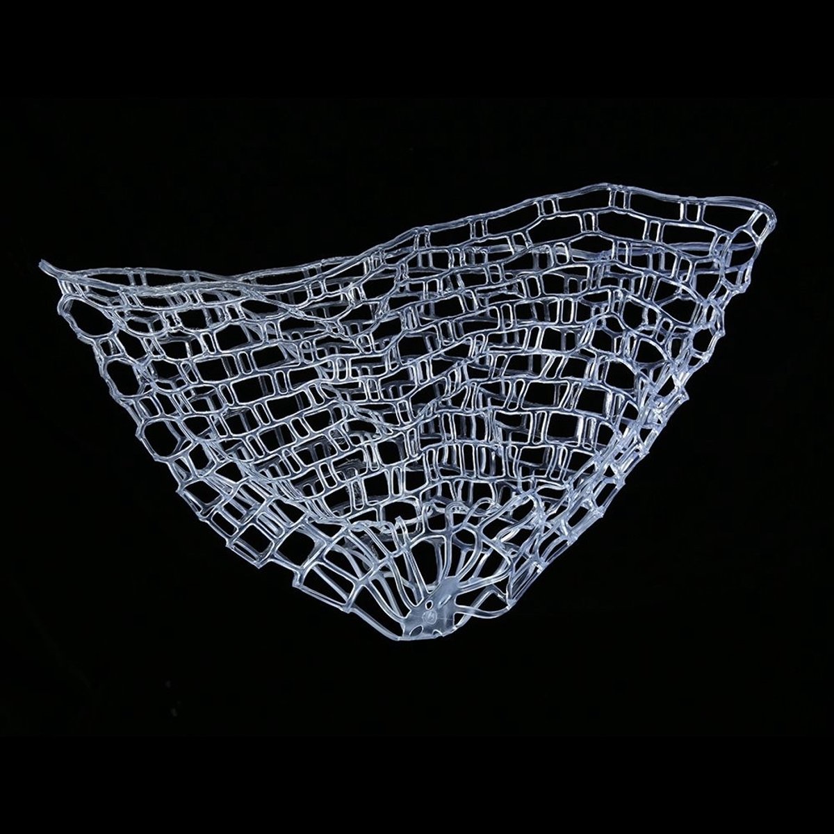 Shopcentral - Rubber Fishing Net - Vliegvissen - Draagbaar en lichtgewicht - M 100 cm - Transparant rubber - Ideaal voor netvissen - Geschikt voor vissers