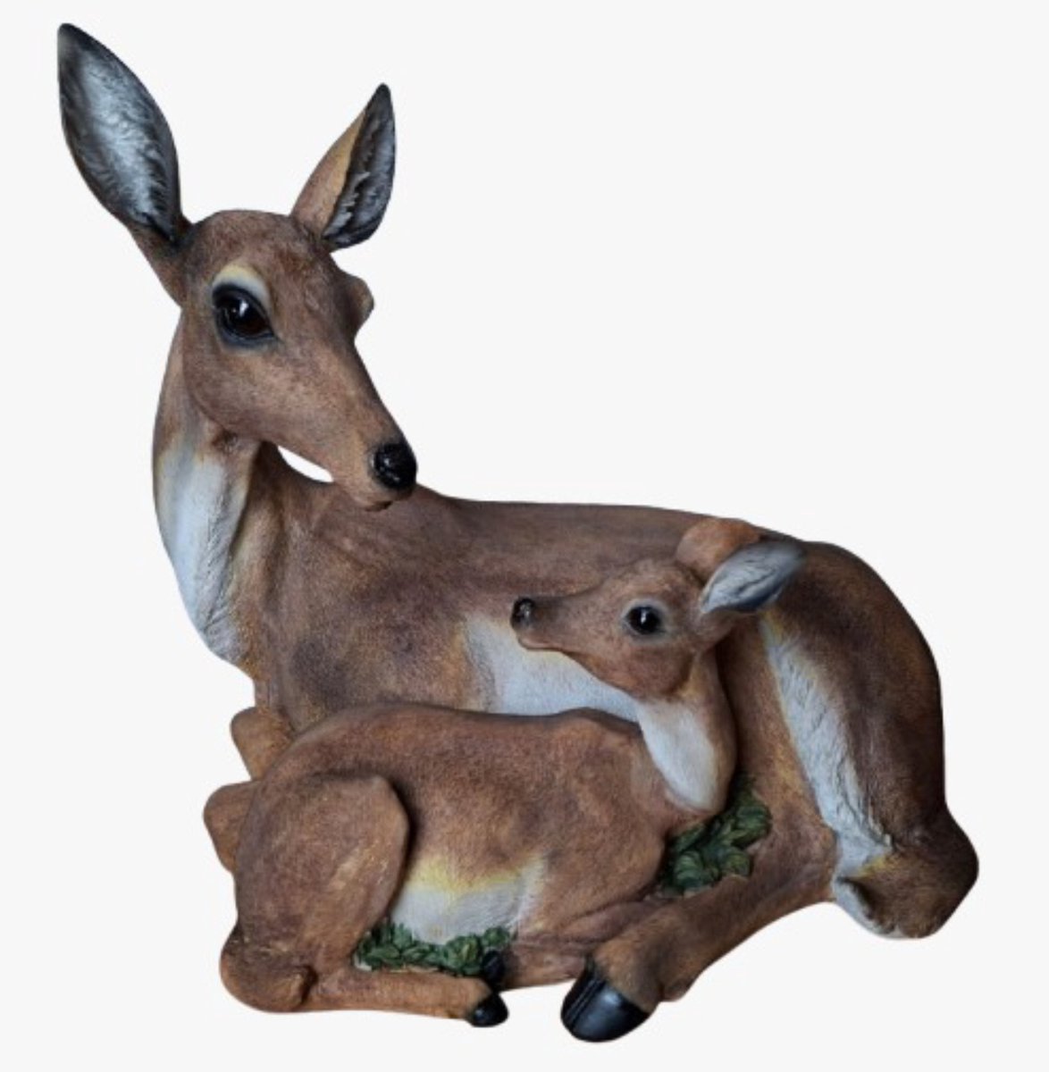 funproducts.nl Prachtig Reekalf met Moeder beeld - 42 cm Hoog - Realistisch Hertenduo - Polystone Origineel