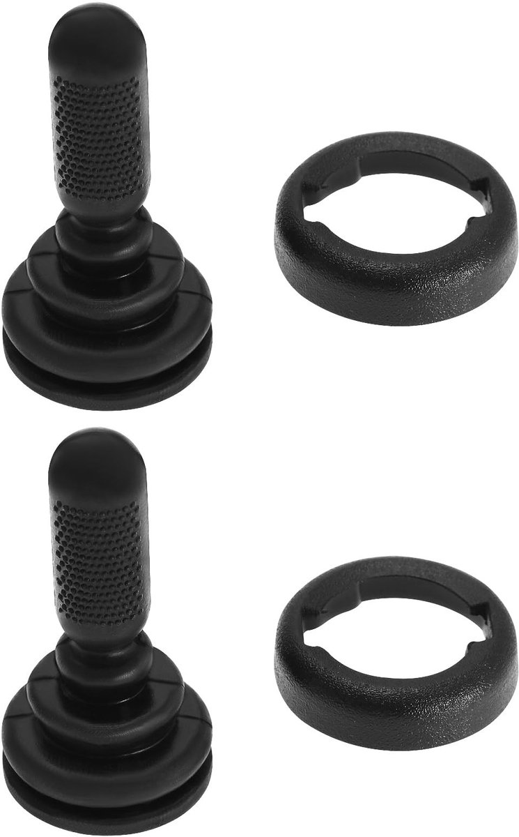Allecto - Handmatige Vleugelspiegel - Vervangingsknop - Geschikt voor Ford Fiesta MK6 - Rubber en Kunststof - OE-nummer 1507431 - 2 Stks