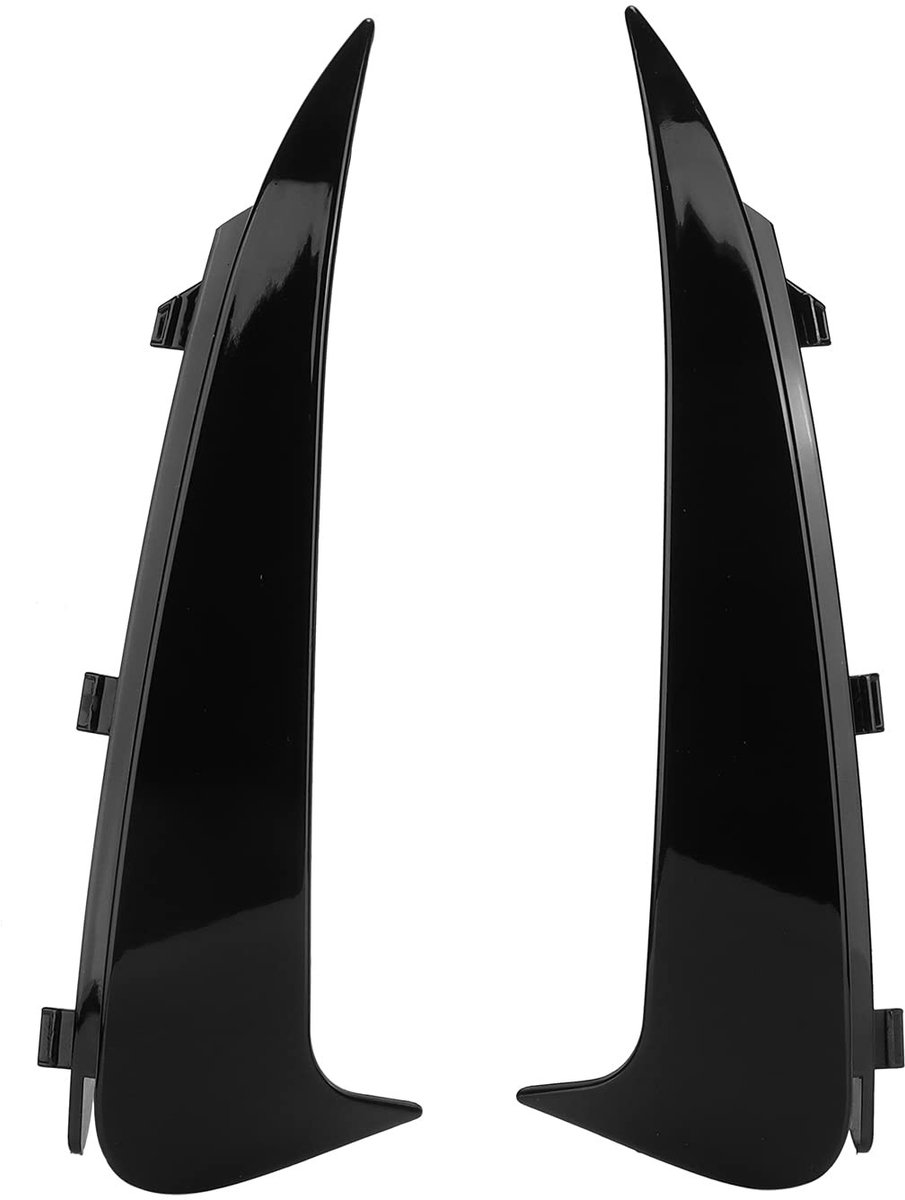Allecto - Achterbumper Ventilatieklep Flap - Canard Cover - Glanzend Zwart - Spoiler Splitter - Vervangingsonderdeel voor C-Klasse W205 Sedan 2015-...