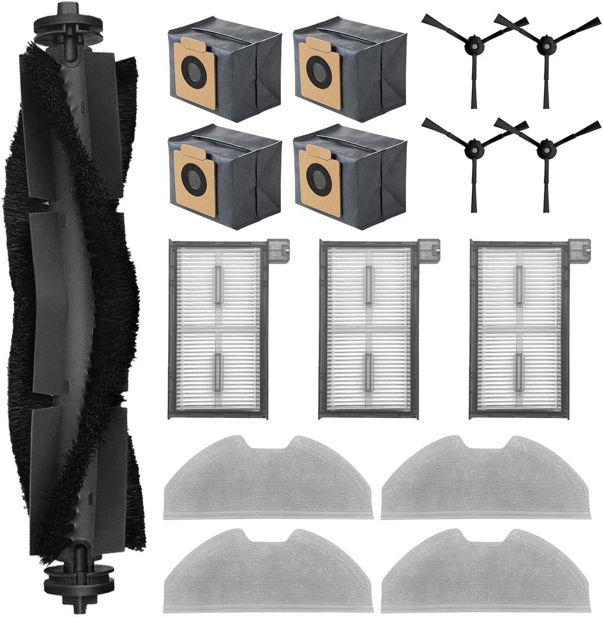 NTHProducts - Accessoire Set - Vervangonderdelen - Compleet pakket - Geschikt voor Eufy X8 Pro - Inclusief borstels en filters - Perfecte schoonmaakopl...