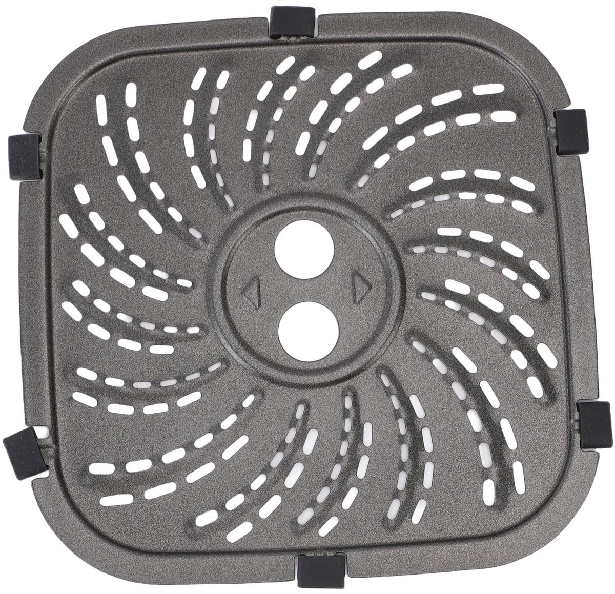 Qcwwy RVS Grillplaat Vervanging voor Airfryers 6QT en 8QT - Evenwichtige Warmteverdeling voor Steak, Groenten en Pizza