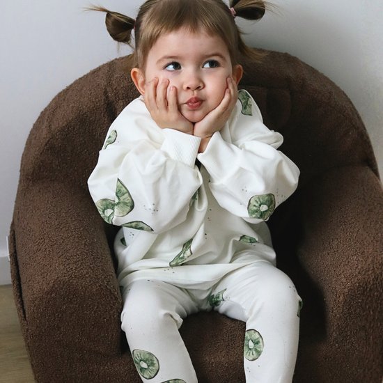 Flumi - Kinderfauteuil - Bouclé kinderstoel chocoladebruin - Met oortjes - Gepersonaliseerd met naamgravure van Merkloos — afbeelding 4