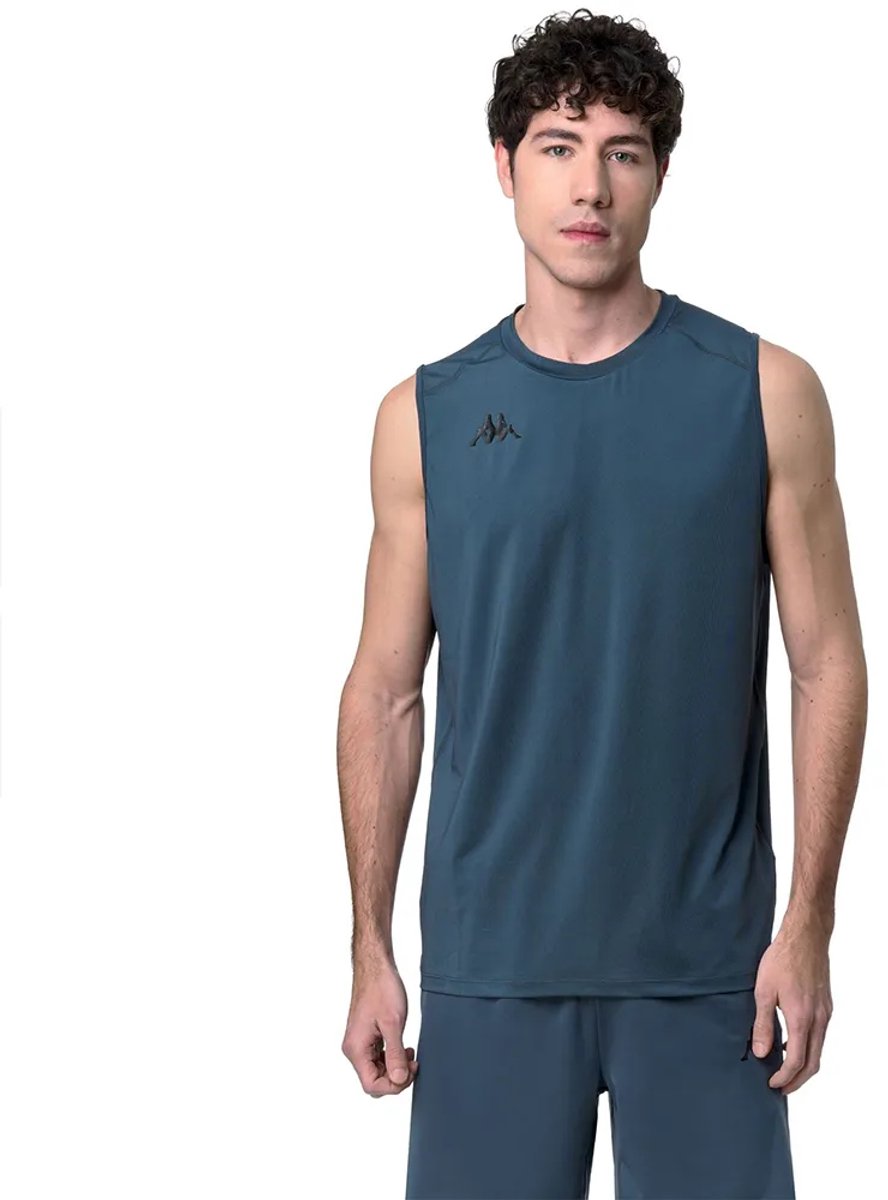 Kappa Ileo Mouwloos T-shirt Man Blauw