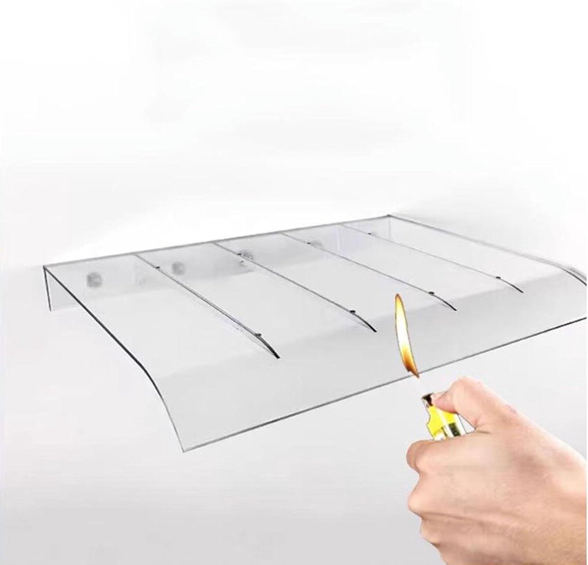 Regenbescherming Luifel - Deur Overkapping - Buitenbescherming - UV Bestendig - 40 x 240 cm - Transparant