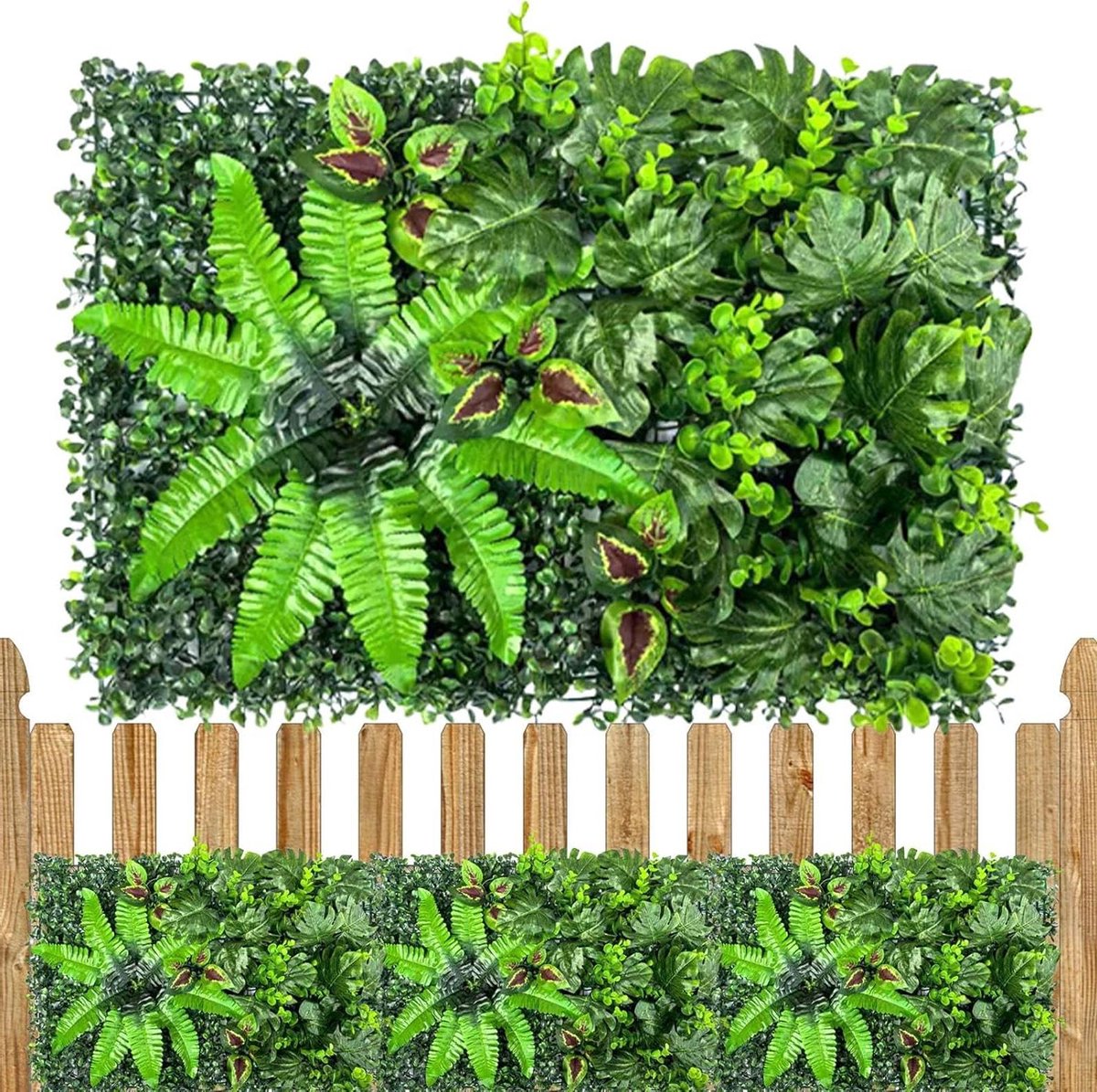 Kunstgras Muur Paneel - Groene Wanddecoratie - Ruimte Aankleden - Op Maat Te Snijden - 40x60 cm - Groen